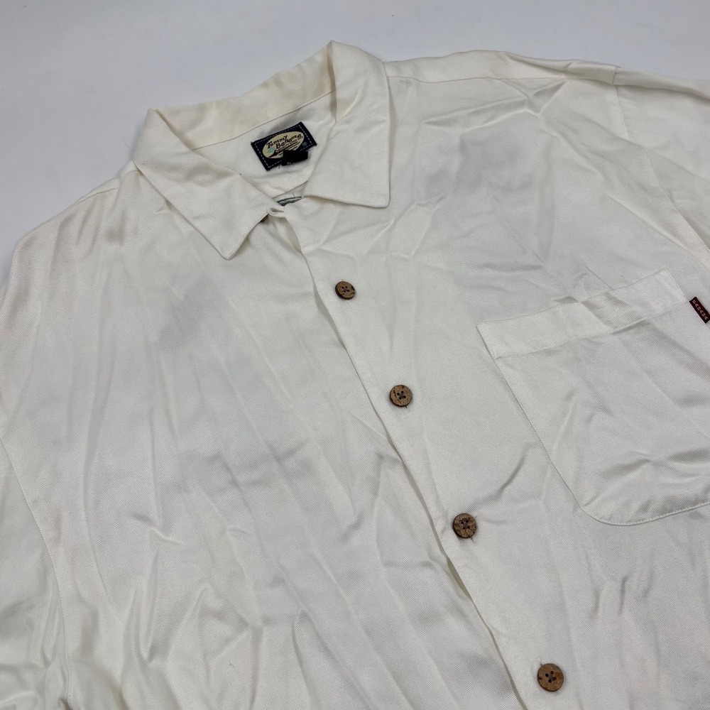 Tommy Bahama Men's L Millennium Martini White Rayon Vintage‎ 1999-2000 Shirt